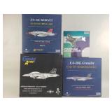 Group of die-cast model airplanes