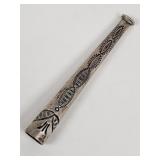 Handmade engraved sterling silver cigarette holder