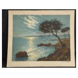 Pencil signed Charles Hector Bastogy aquatint on