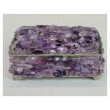 Mexican alpa and amethyst trinket box