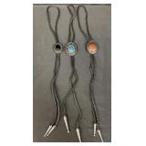 Group of bolo ties