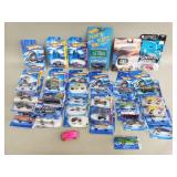 Group of Hot Wheels toy cars
