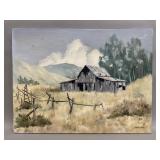 Signed Marie Hunter oil on canvas landscape