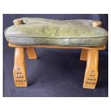 Vintage camel saddle stool