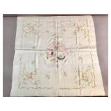 Vintage Chinese embroidered silk scarf