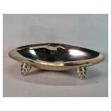 Brass silver tone seashell bowl