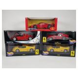 Group of Hot Wheels Ferrari die cast model cars