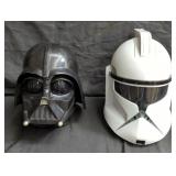 "Star Wars" Darth Vader and Clone Trooper helmets