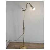 Vintage brass gooseneck adjustable floor lamp