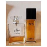 2 Chanel perfume bottles