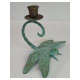 Brass dragonfly candlestick
