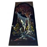 VTG 1928 Lauter Art Deco hand painted velvet