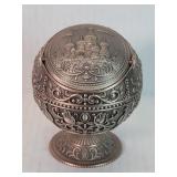 Russian style round metal  ball ashtray