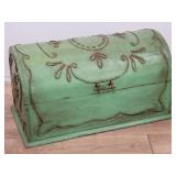 Vintage wood painted storage chest