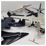 Group of die cast model airplanes