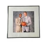 Framed Jerry West autographed photo