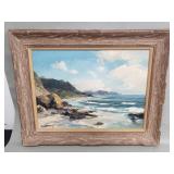 Signed Bennett Bradbury "Oregon Coast" oil on