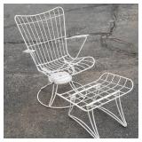 Mid-century Modern Homecrest wrought iron swivel