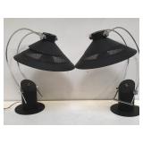 Pair of vintage metal table lamps