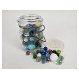 Vintage jar of marbles