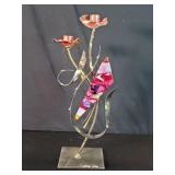 Gary Rosenthal style mixed metal and fused pink