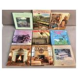 Box lot of 9 vintage design books.