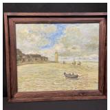 Framed, signed oil on canvas painting