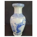 Chinese white and blue porcelain vase