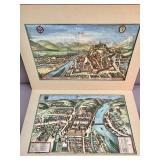 Pair of 17th c. hand-colored engravings