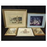 Group of vintage prints