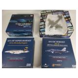 Group of die cast model airplanes
