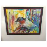 Large Flying bird original oil/canvas