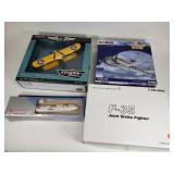 Group of die cast and plastic model airplanes
