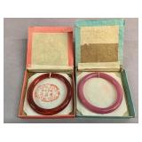 Pair of 1930s Chinese Peking glass bangles