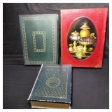 3 large hollow book caskets