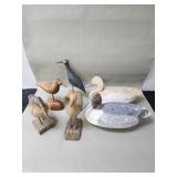 Group of vintage bird decoys