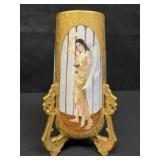 Vintage hand-painted porcelain vase