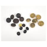 Vintage U.S. military uniform buttons