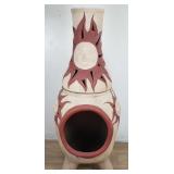 2-piece Mexican clay chimenea