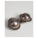 Vintage Barra sterling silver clip-on earrings