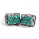 Mexican sterling silver and Malachite screw-on