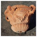Terracotta and cement Italian pillar planter