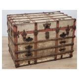 Antique wood trunk