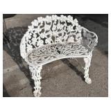 Wrought iron patio bench