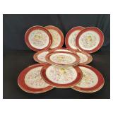 Twelve The Salem China Co. warranted 22 carat gold