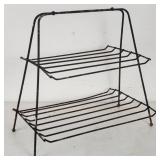 Mid-century Modern metal wire magazine rack