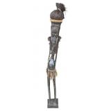 Vintage carved wood African sculpture