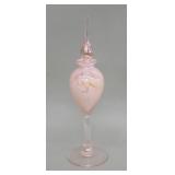 Iridescent studio art glass perfume bottle