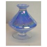 Iridescent studio art glass bud vase