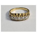 14k gold and diamond ring